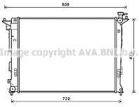 AVA HY2285_радиатор системы охлаждения! МКПП Hyundai ix35  Kia Sportage 2.0i 09