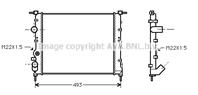 AVA RTA2197_радиатор системы охлаждения! Renault