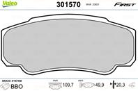 Колодки тормозные дисковые задние 301570 от фирмы VALEO