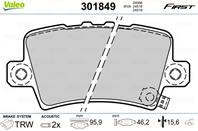 Колодки тормозные задние first honda civic vii 301849