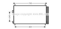 AVA TO5410D_радиатор кондиционера! с осушит. Toyota RAV4 2.0VVTi/2.2D-4D/2.2D-C