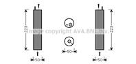 AVA DWD057_=GR931424 [96405845] !осушитель конд. Daewoo Nubira/Lacetti all 03&gt