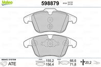 Колодки тормозные дисковые передние 598879 от компании VALEO