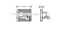 AVA KA6049 Радиатор отопителя KIA SEPHIA 1.5-1.8 97-