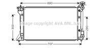 64668 радиатор toyota avensis (03-) 2.0 i 16v 2 4i a.t. ac
