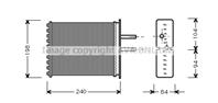 Ava ft6193_радиатор печки! fiat punto 1.1-1.7td 93-00