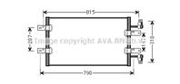 AVA COOLING RTA5451 Конденсер RENAULT TRAFIC 2.5D 06-
