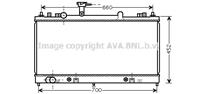 AVA MZ2163 Радиатор MAZDA 6 2.3 02-