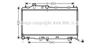 AVA SU2065_радиатор системы охлаждения! МКПП Suba