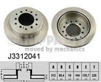 J3312041_диск тормозной задний! Toyota Land Cruis