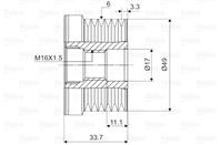 VL588036_шкив генератора! BMW E46/81/87/90 1.6i-3.0i 01&gt