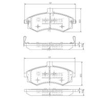 Колодки тормозные дисковые передние J3600535 от компании NIPPARTS
