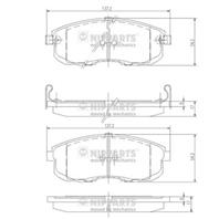 Колодки тормозные дисковые передние J3601044 от производителя NIPPARTS