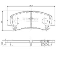 Колодки тормозные дисковые передние J3601096 от производителя NIPPARTS