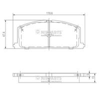 Колодки тормозные дисковые J3602035 от производителя NIPPARTS