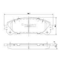 NIPPARTS N3602139 Колодки тормозные LEXUS RX 350/450h 09- передние