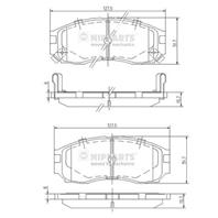 Колодки тормозные дисковые передние J3605030 от фирмы NIPPARTS Колодки тормозные дисковые передние J3605030 от фирмы NIPPARTS