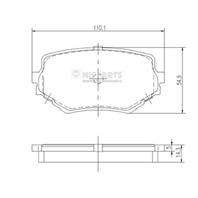 Колодки тормозные дисковые передние J3608017 от фирмы NIPPARTS