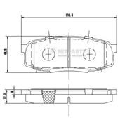 Колодки тормозные дисковые задние N3612043 от производителя NIPPARTS