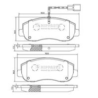 Колодки тормозные дисковые передние N3601105 от производителя NIPPARTS