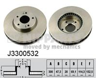 J3300532 диск торм.пер.вент.i30 07-/i30 sw 08-