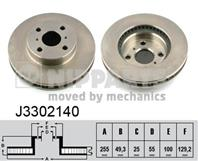 J3302140_диск тормозной передний! вентилир. Toyota Prius 1.5 00-04