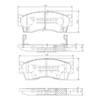 Колодки тормозные дисковые передние J3600308 от компании NIPPARTS