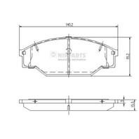 Колодки тормозные дисковые передние J3602047 от компании NIPPARTS