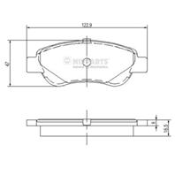 Колодки тормозные дисковые передние J3602122 от компании NIPPARTS