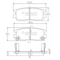 Колодки тормозные дисковые задние J3615005 от компании NIPPARTS