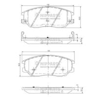 Колодки тормозные дисковые передние J3600327 от компании NIPPARTS