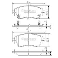 Колодки тормозные дисковые передние J3602089 от компании NIPPARTS
