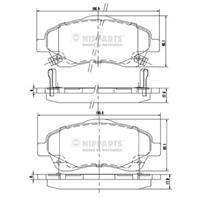 Колодки тормозные дисковые передние J3602112 от производителя NIPPARTS