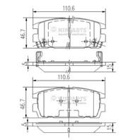 Колодки тормозные дисковые задние J3610511 от фирмы NIPPARTS