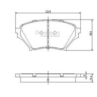 Колодки тормозные перед. mazda 323 mx-5 ii 00-05