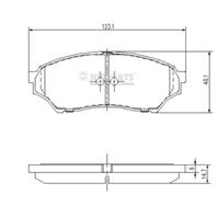 Колодки тормозные дисковые передние J3605040 от производителя NIPPARTS
