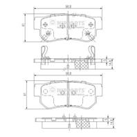 Колодки тормозные дисковые задние J3610509 от фирмы NIPPARTS