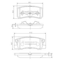Колодки тормозные дисковые задние J3615010 от компании NIPPARTS