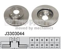 J3303044_диск тормозной передний! Mazda 323 1.3-1