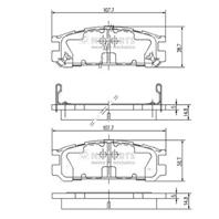 Колодки тормозные дисковые задние J3617001 от производителя NIPPARTS