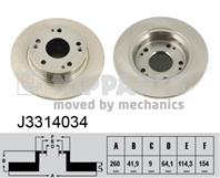 J3314034_диск тормозной задний! Honda Civic VII 1