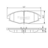 NIPPARTS J3600909 Колодки торм.пер.MATIZ/LANOS/NEXIA(GDB3195)