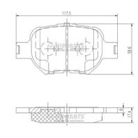Колодки тормозные дисковые передние J3602091 от производителя NIPPARTS