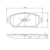 Колодки тормозные дисковые передние J3602121 от производителя NIPPARTS