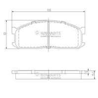 Колодки тормозные дисковые передние J3603025 от компании NIPPARTS