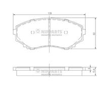 Колодки тормозные дисковые передние J3603046 от компании NIPPARTS