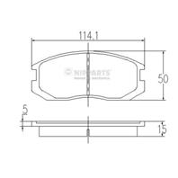Колодки тормозные дисковые передние J3605032 от фирмы NIPPARTS