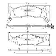 Колодки тормозные дисковые передние J3600302 от фирмы NIPPARTS