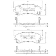 Колодки тормозные дисковые J3603038 от производителя NIPPARTS