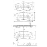 Колодки тормозные дисковые передние J3605027 от фирмы NIPPARTS Колодки тормозные дисковые передние J3605027 от фирмы NIPPARTS